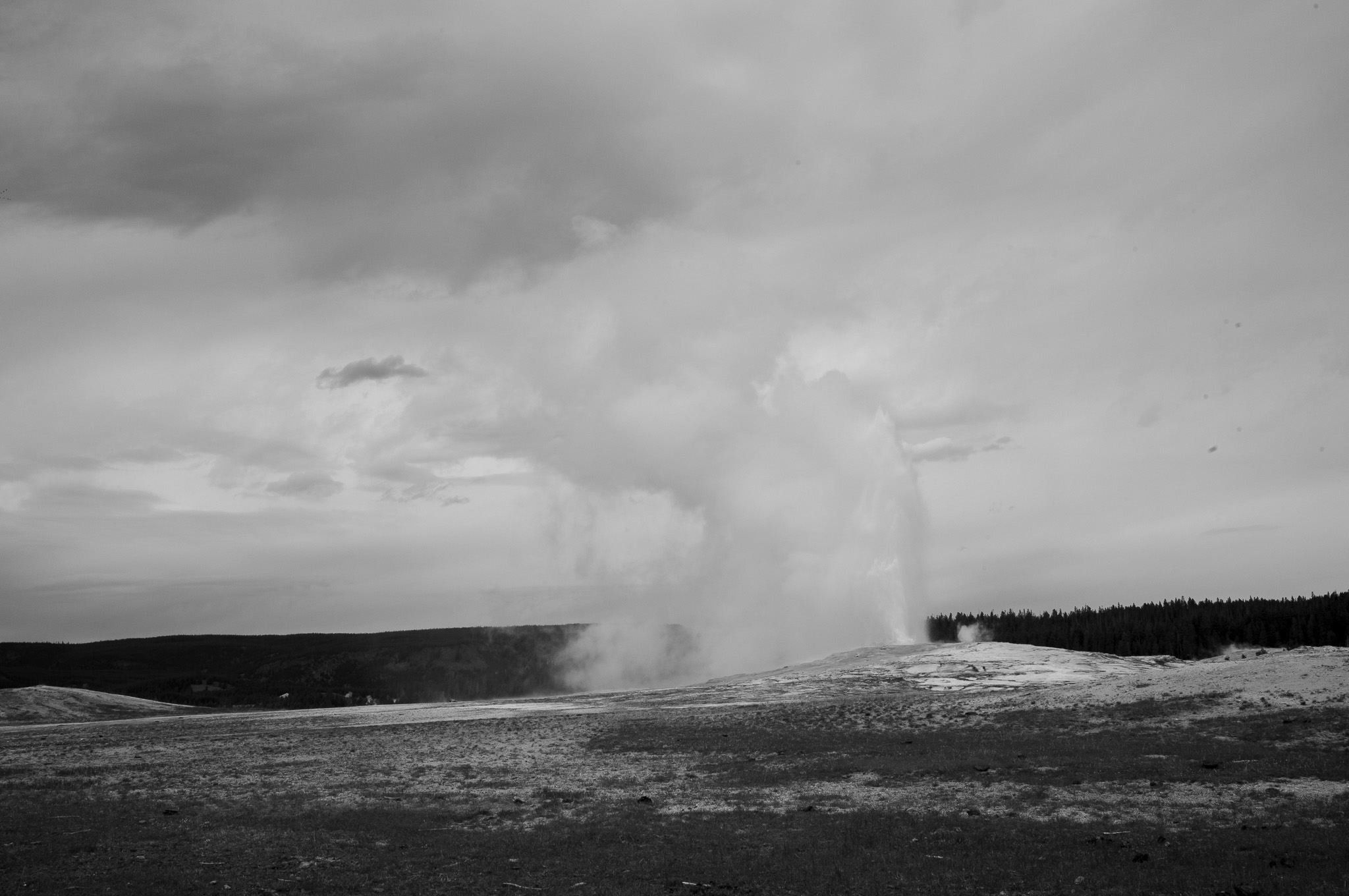 Clouds and Old Faithful